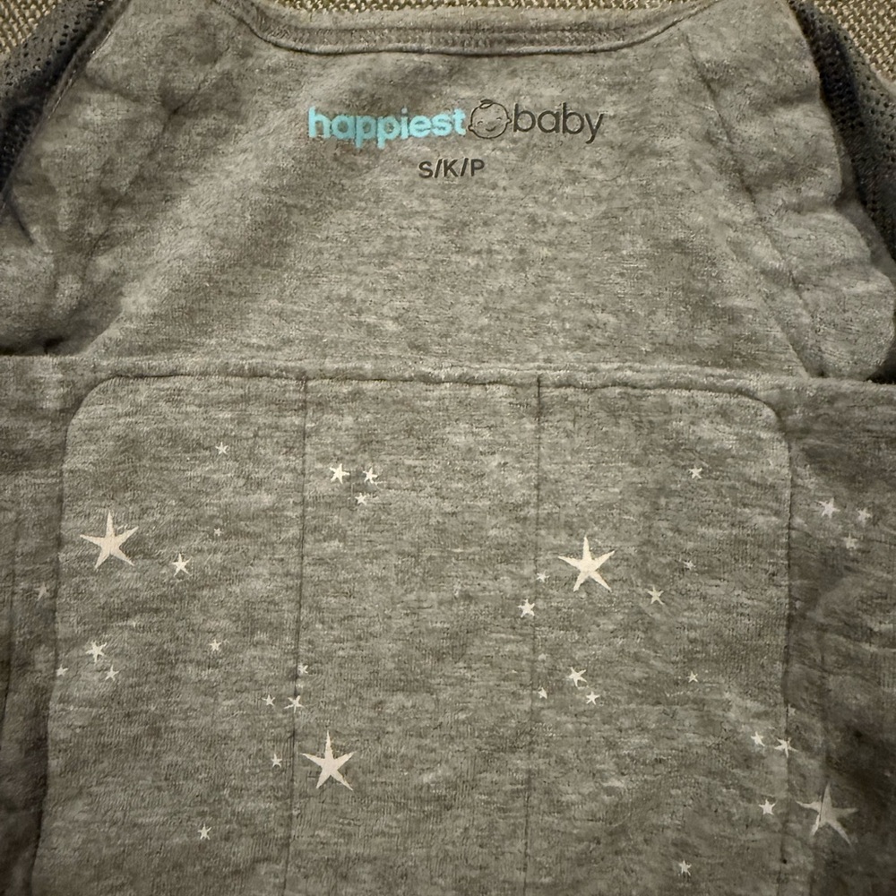 Happiest Baby 100% Organic SNOO Sleep Sack in gray with white stars - Size Small - Picture 4 of 4